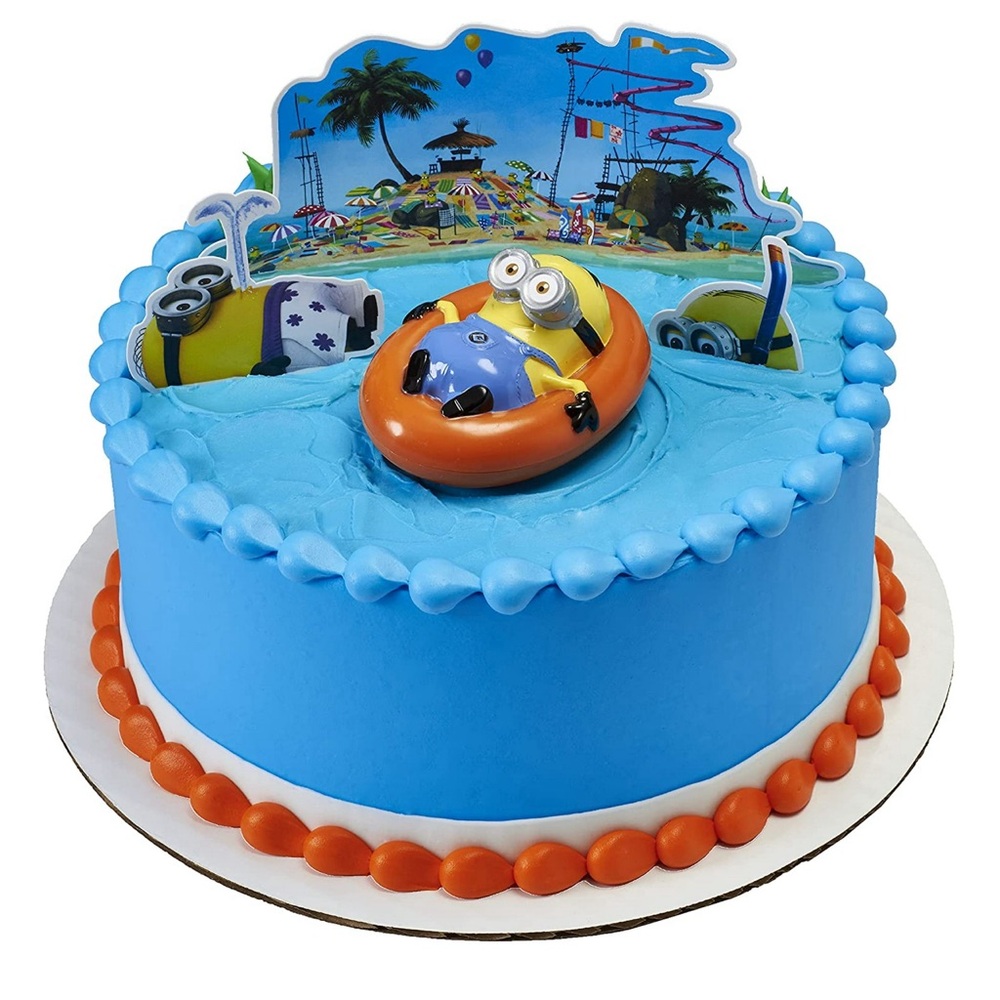 Minions Beach Party Cake Topper Set - Picture 2 of 9